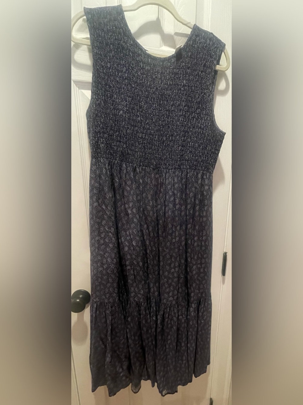 Treasure & Bond Sleeveless Smocked Midi Dress in Heathered Blue - Picture 2 of 8